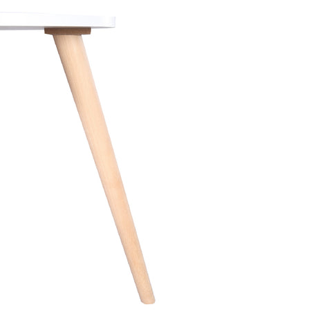 Mesa de Centro Blanco 40x50cm Triangular con Patas - Mesas | Bylmo