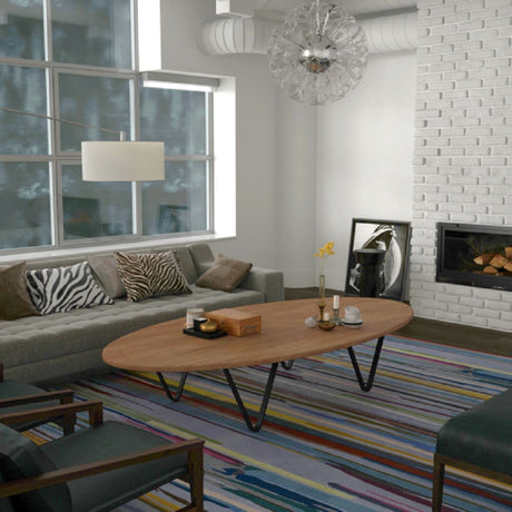 Mesa de Centro Vicotry Amaretto 120x38cm Ovalado Con Patas - Mesas | Bylmo