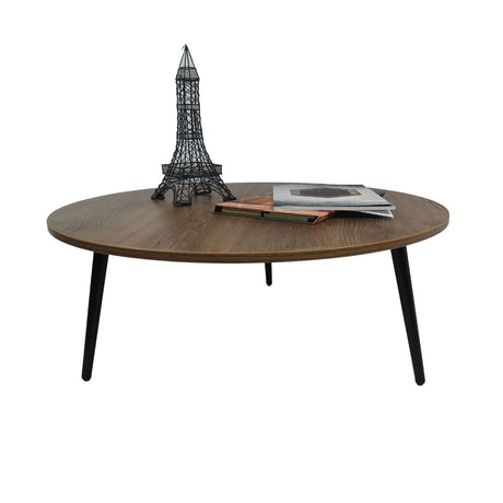 Mesa de Centro Tik Bellota 90 cm Redonda con Patas Metálicas - Mesas de Centro | Bylmo