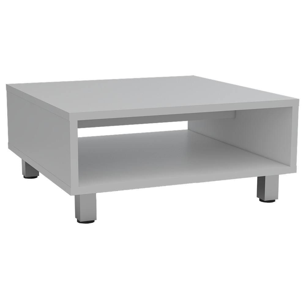 Mesa de Centro Eclipse Blanco 60x26cm Rectangular con Patas y con Compartimientos