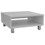 Mesa de Centro Eclipse Blanco 60x26cm Rectangular con Patas y con Compartimientos