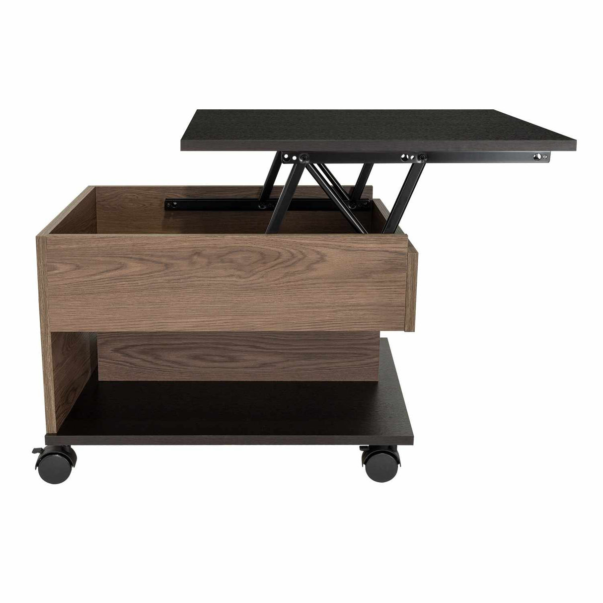 Mesa de Centro Coñac 55x39cm Rectangular Transformable Con Ruedas - Mesas | Bylmo