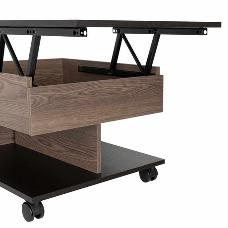 Mesa de Centro Coñac 55x39cm Rectangular Transformable Con Ruedas - Mesas | Bylmo