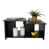 Mesa de Centro Wema Wengue 89.3x41.6cm Rectangular y con Compartimientos