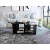 Mesa de Centro Wema Wengue 89.3x41.6cm Rectangular y con Compartimientos - Mesas | Bylmo