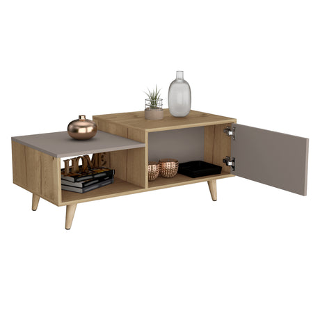 Mesa de Centro Bora Duna 100x42cm Rectangular con Patas y con Compartimientos - Mesas de Centro | Bylmo