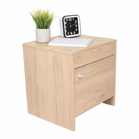 Mesa de Noche Colore Rovere 40x41.6cm con Una Puerta - Mesas de Noche | Bylmo