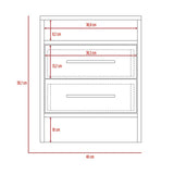 Mesa de Noche Eter Duna 40x40cm con Dos Cajones y con Un Compartimiento - Mesas de Noche | Bylmo