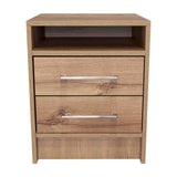 Mesa de Noche Eter Duna 40x40cm con Dos Cajones y con Un Compartimiento - Mesas de Noche | Bylmo