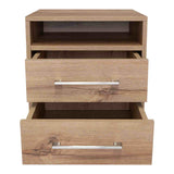 Mesa de Noche Eter Duna 40x40cm con Dos Cajones y con Un Compartimiento - Mesas de Noche | Bylmo