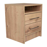 Mesa de Noche Eter Duna 40x40cm con Dos Cajones y con Un Compartimiento - Mesas de Noche | Bylmo