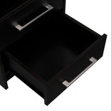 Mesa de Noche Eter Wengue 40x50.7cm con Dos Cajones y con Un Compartimiento