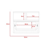 Mesa de Noche Flotante Macadamia 36x30cm con Un Cajón y con Dos Compartimientos - Mesas de Noche | Bylmo