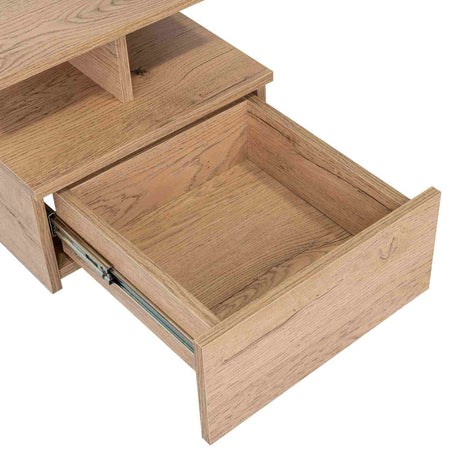 Mesa de Noche Flotante Macadamia 36x30cm con Un Cajón y con Dos Compartimientos - Mesas de Noche | Bylmo