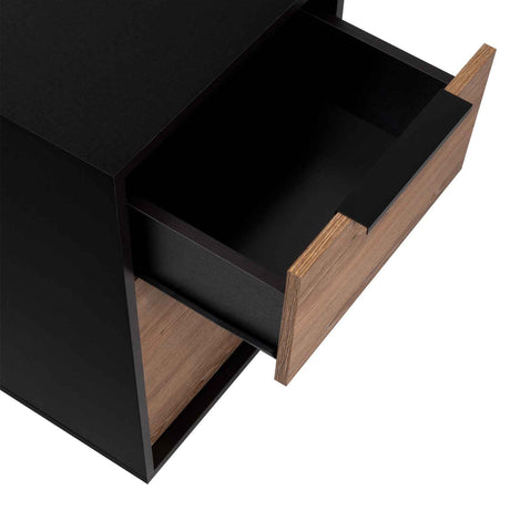 Mesa de Noche Kaia Z Wengue 41x70cm con Un Cajón y con Una Puerta - Mesas de Noche | Bylmo