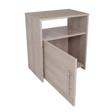 Mesa de Noche Nordico Ceniza 50.5x58cm con Un Compartimiento y con Una Puerta - Mesas de Noche | Bylmo