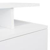 Mesa de Noche Flotante Blanco 36x30cm con Un Cajón y con Dos Compartimientos - Mesas de Noche | Bylmo