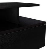 Mesa de Noche Flotante Wengue 36x30cm con Un Cajón y con Dos Compartimientos - Mesas de Noche | Bylmo