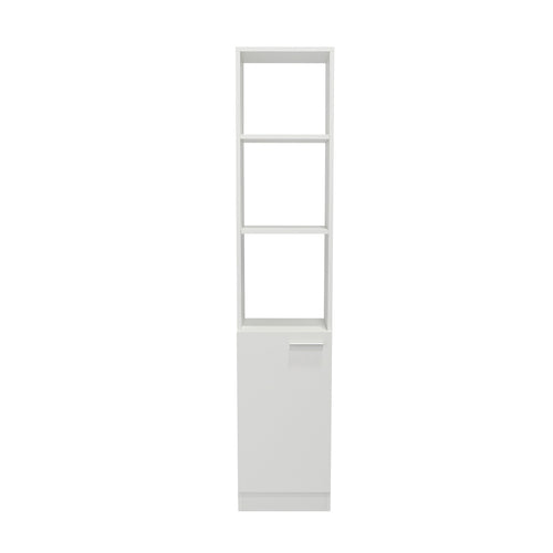 Mueble alto de cocina 60x31xH48 cm madera blanca mate con puerta y Campana  extractora Blanco