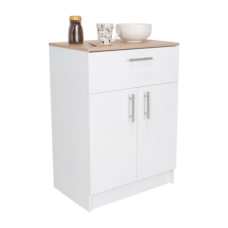 Organizador de Cocina Mayorca Blanco y Duna 60x85.1cm con un Entrepaño y con Dos Comportamientos - Muebles Organizadores | Bylmo