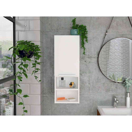 Gabinete de Baño Mila Blanco 30x81.7cm Rectangular sin Espejo y con Dos Entrepaños - Gabinetes | Bylmo