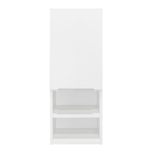 Mueble para baño de pared Skara - 72 x 32 x 32 cm - Mueble Auxiliar para  baño Universal - 1 Compartimento de Armario y 2 Áreas de almacenamiento  Abiertas - WPC - Blanco [en.casa]®