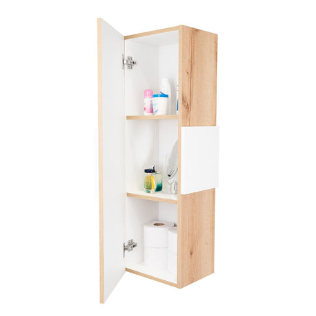 Gabinete de Baño Vanguard Blanco y Duna 31.9x97.7cm Rectangular con Dos Entrepaños - Gabinetes | Bylmo
