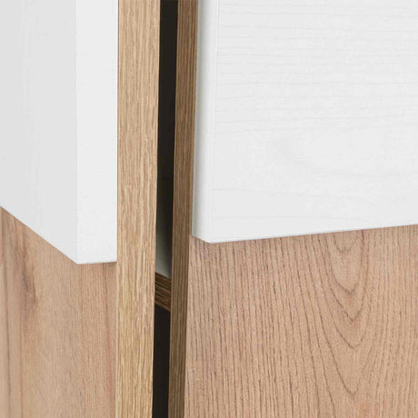 Gabinete de Baño Vanguard Blanco y Duna 31.9x97.7cm Rectangular con Dos Entrepaños - Gabinetes | Bylmo