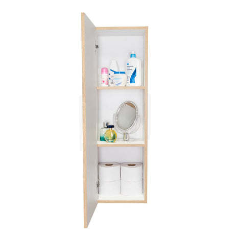 Gabinete de Baño Vanguard Blanco y Duna 31.9x97.7cm Rectangular con Dos Entrepaños - Gabinetes | Bylmo