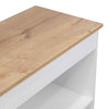 Mueble Auxiliar de Cocina BiColor Blanco 100 cm con Almacenamiento