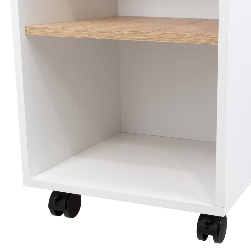 Mueble Auxiliar de Cocina Dekit - Almacenamiento Perfecto - Blanco/Natural  - 102x120x40