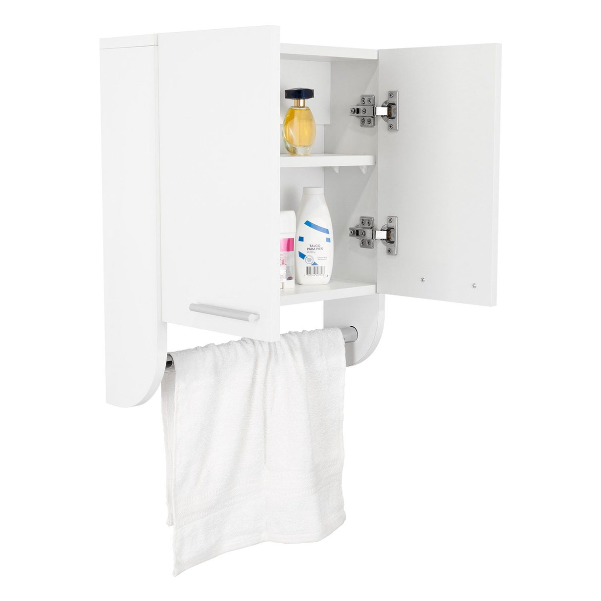 Gabinete de Baño Bath Blanco 50x45cm Cuadrado sin Espejo y con Dos Entrepaños - Gabinetes | Bylmo
