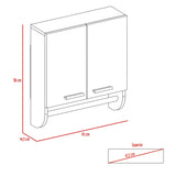 Gabinete de Baño Bath Blanco 50x45cm Cuadrado sin Espejo y con Dos Entrepaños - Gabinetes | Bylmo