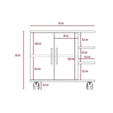 Mueble para Lavamanos Bath Rovere 55x50cm Individual sin Lavamanos con Dos Puertas - Gabinetes | Bylmo