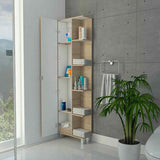 Optimizador de Baño Bath Rovere y Blanco 51.2x178.1cm sin Cajones y con Cuatro Entrepaños