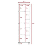 Optimizador de Baño Bath Rovere y Blanco 51.2x178.1cm sin Cajones y con Cuatro Entrepaños - Gabinetes | Bylmo