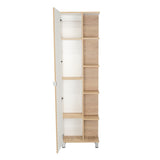 Optimizador de Baño Bath Rovere y Blanco 51.2x178.1cm sin Cajones y con Cuatro Entrepaños
