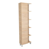 Optimizador de Baño Bath Rovere y Blanco 51.2x178.1cm sin Cajones y con Cuatro Entrepaños
