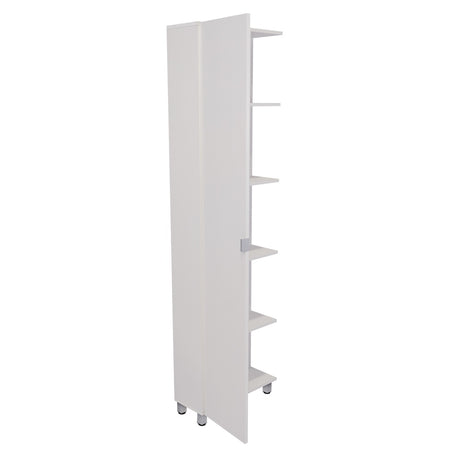Mueble para Baño Esquinero Urano Blanco 51.2x158cm sin Cajones y con Cuatro Entrepaños - Gabinetes | Bylmo