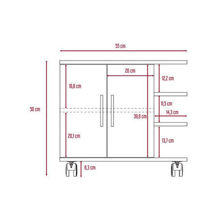 Mueble para Lavamanos Bath Blanco 50x55cm Individual sin Lavamanos con Una Puerta
