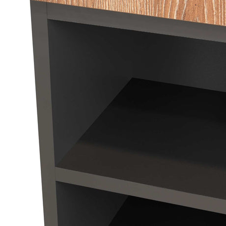 Gabinete de Baño Madrid Miel y Plomo 30x80cm Rectangular con Dos Entrepaños - Gabinetes | Bylmo