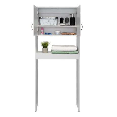 Ahorrador de Espacio para Baño Siena Blanco 63x160cm sin Cajones y con Un Entrepaño - Gabinetes | Bylmo