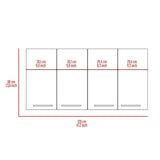 Mueble Superior de Cocina Blanco 120x60cm con Un Entrepaño y con Cuatro Puertas
