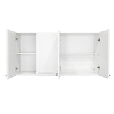 Mueble Superior de Cocina Blanco 120x60cm con Un Entrepaño y con Cuatro Puertas