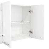 Mueble Superior de Cocina Blanco 120x60cm con Un Entrepaño y con Cuatro Puertas