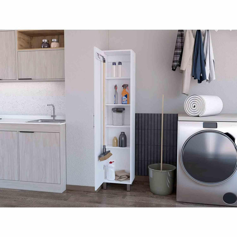 Mueble de Aseo Laska Blanco 40 cm con Entrepaños y Colgadero