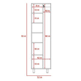 Mueble de Aseo Nala Blanco 51x181.1cm con Dos Puertas - Muebles Organizadores | Bylmo