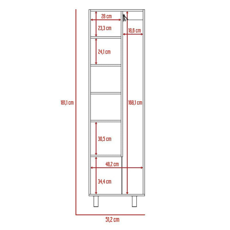 Mueble de Aseo Nala Blanco 51 cm con Dos Puertas y Entrepaños