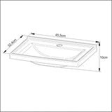 Mueble para Lavamanos Linz Teca 45x49cm Individual con Lavamanos y con con Una Puerta - Muebles para Baño | Bylmo