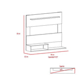 Panel de TV Beijing Wengue 140x120cm Para TV Hasta 55 Pulgadas sin Cajones